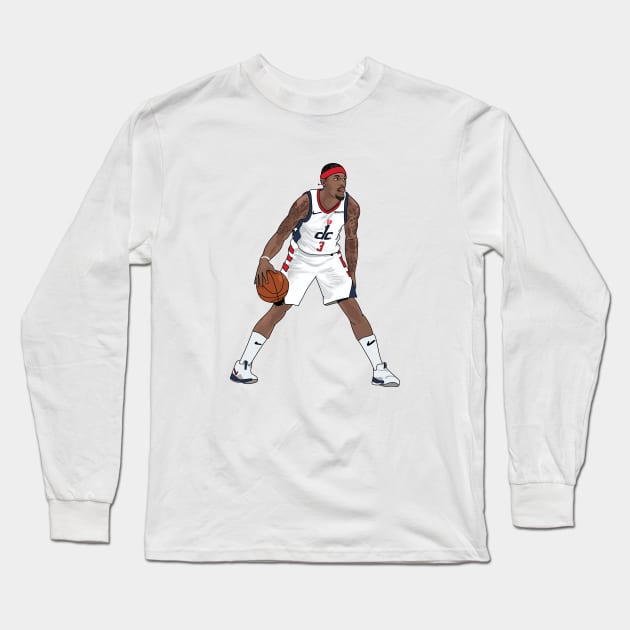 Bradley Beal - Washington Wizards Long Sleeve T-Shirt by xavierjfong